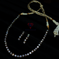 Beautiful Cubic Zirconia Brass With Gold Plated Swarovski Jewelry Necklace Set