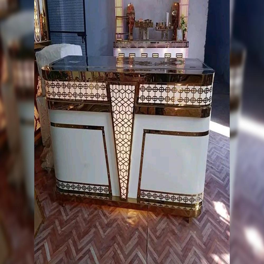 Floral printed buffet counter