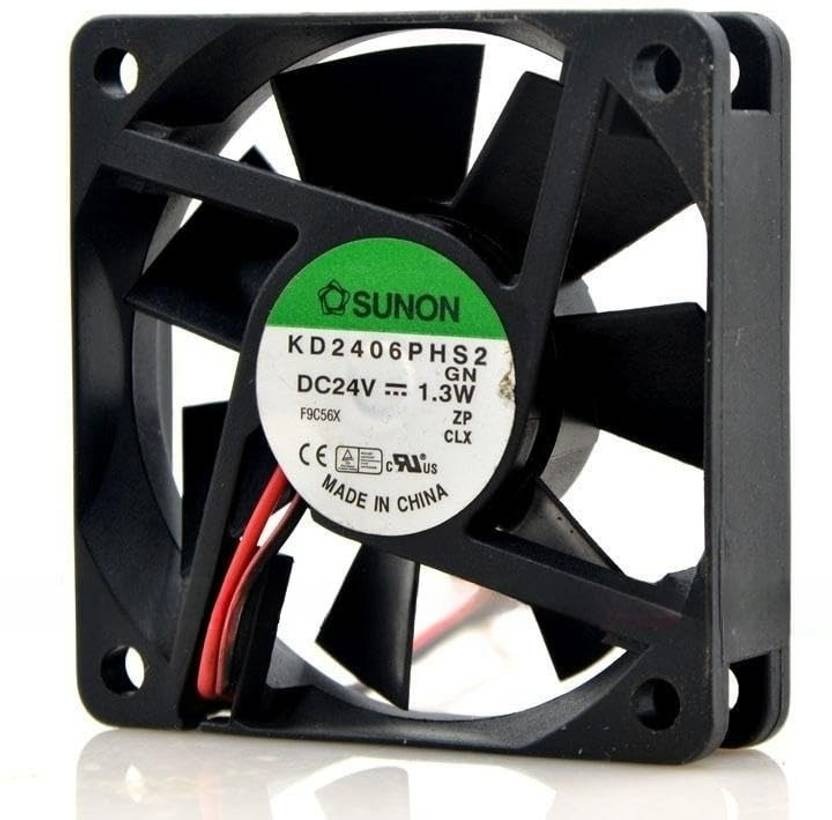 SUNON KD2406PHS2 24V 1.3W 60*15mm Dual Ball Ultra Quiet Inverter Fan Cooler  (Black)