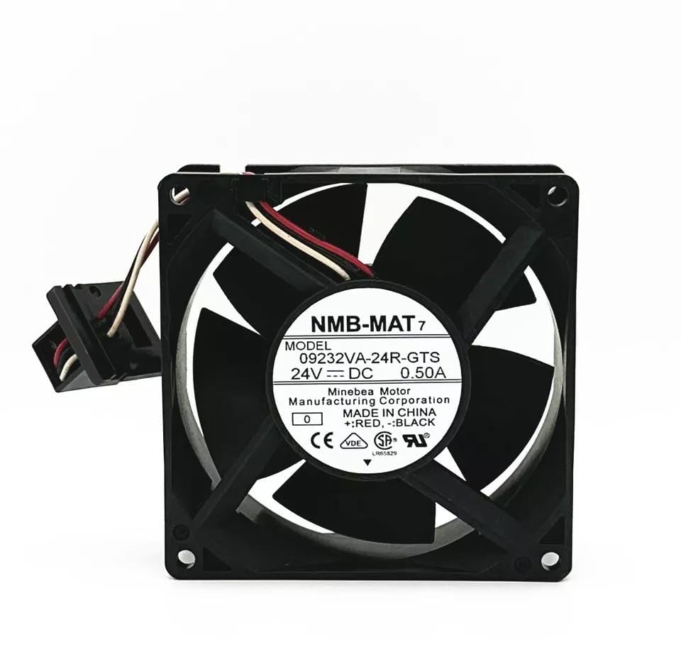 NMB 09232VA-24R-GTS Axial Fan 24V-0.50A DC Brushless Air Cooling Fan 3600 RPM 90 * 90 * 32mm 3-Wire
