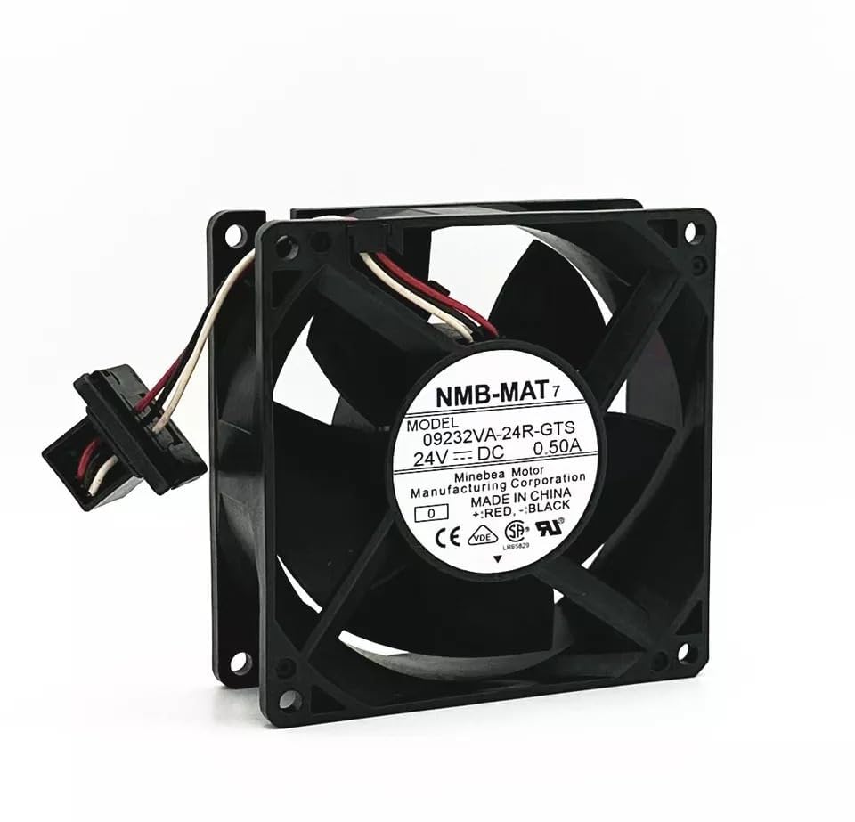 NMB 09232VA-24R-GTS Axial Fan 24V-0.50A DC Brushless Air Cooling Fan 3600 RPM 90 * 90 * 32mm 3-Wire