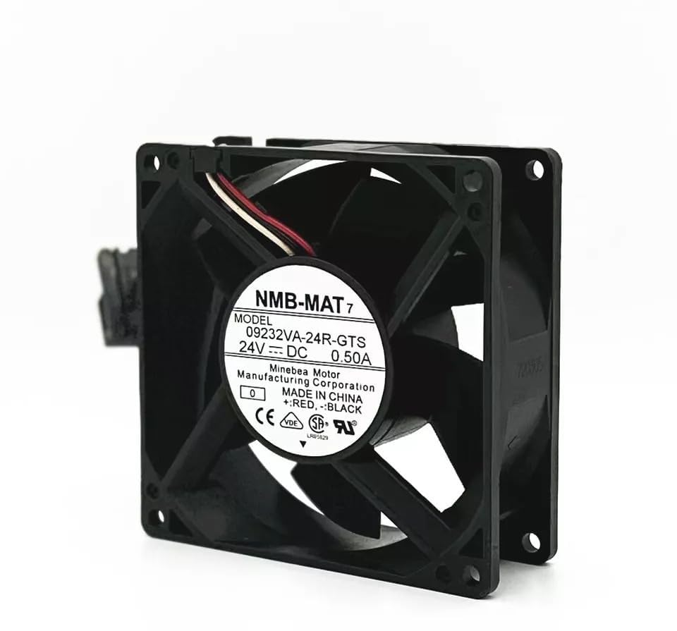 NMB 09232VA-24R-GTS Axial Fan 24V-0.50A DC Brushless Air Cooling Fan 3600 RPM 90 * 90 * 32mm 3-Wire