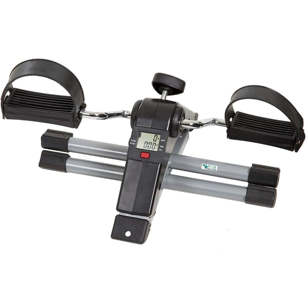 Physio Therapy Mini Foldable Pedal Exerciser Cycle With Digital LCD Display Adjustable Resistance and suitable for Light Exercise of Legs And Arms