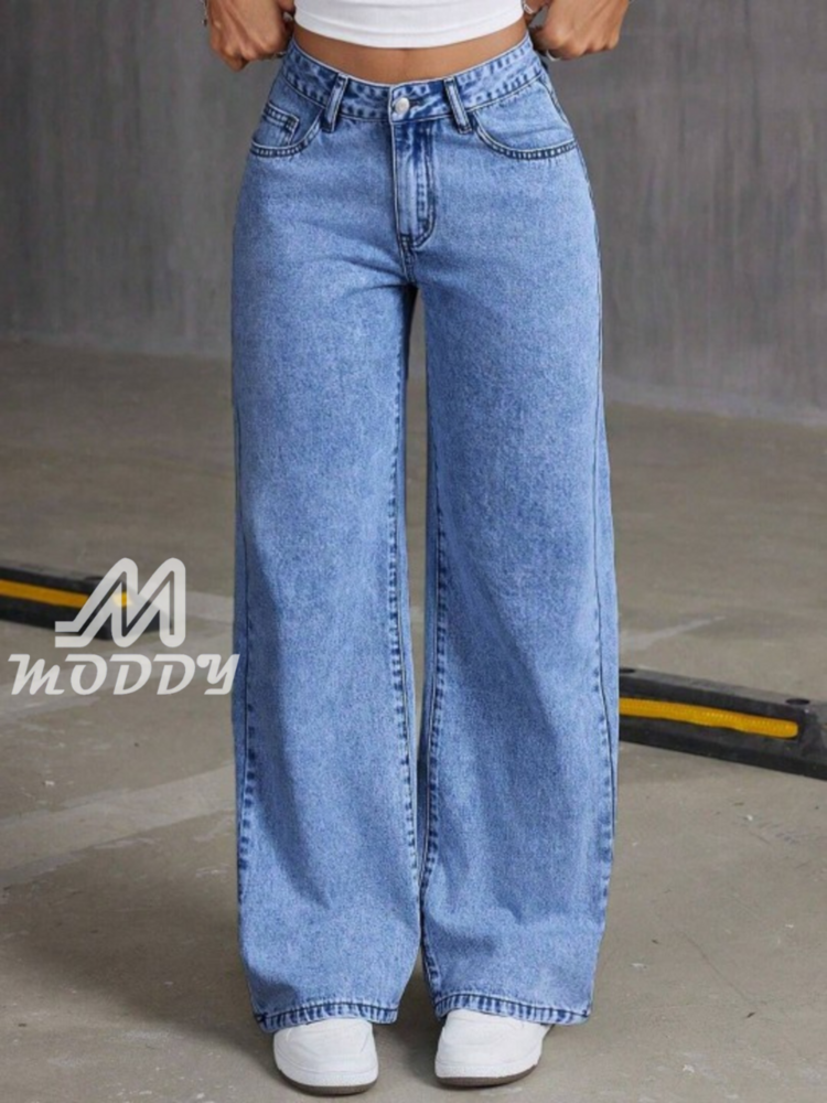 M MODDY 111 HW Straight fit Dark Blue Jeans for Girls