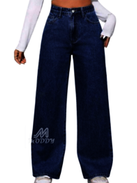 M MODDY 111 HW Straight fit Dark Blue Jeans for Girls