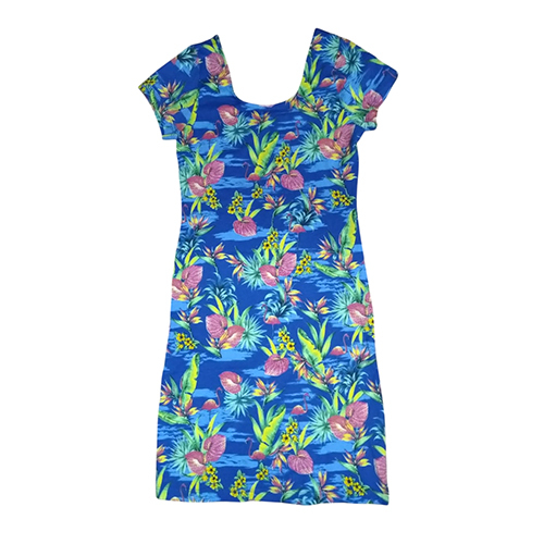 Ladies Printed Half Sleeve Dress