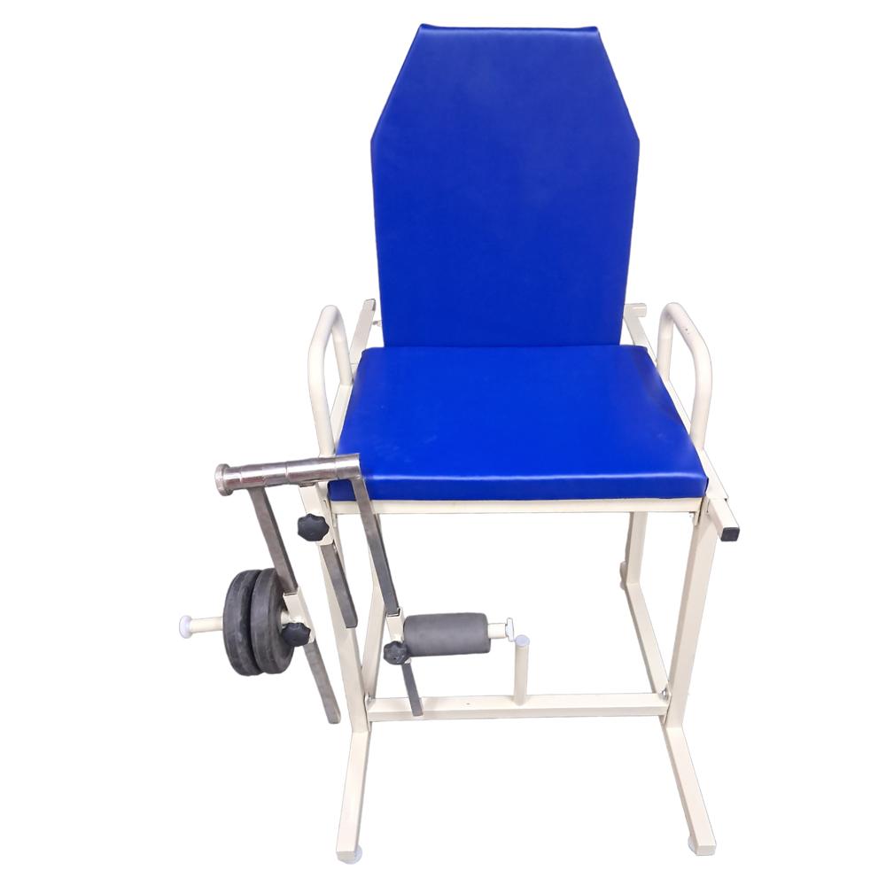 Physio Therapy Quadricep Table-Chair With Backrest Special Off-White Colour For Exercise