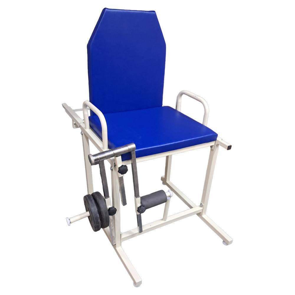 Physio Therapy Quadricep Table-Chair With Backrest Special Off-White Colour For Exercise