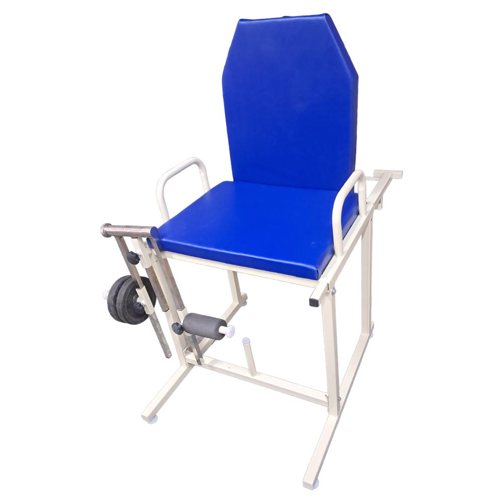 Physio Therapy Quadricep Table-Chair With Backrest Special Off-White Colour For Exercise