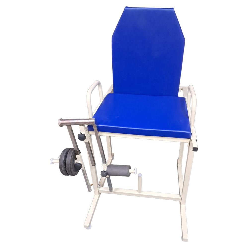 Physio Therapy Quadricep Table-Chair With Backrest Special Off-White Colour For Exercise