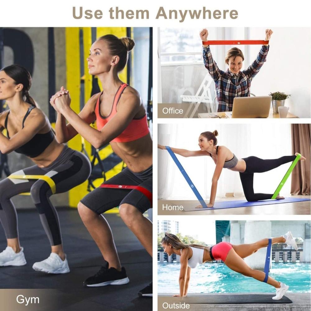  Therapy Yoga Band, Thera Band for Fitness Exerciser, Latex-Free Resistance Band  (Pack of 5)