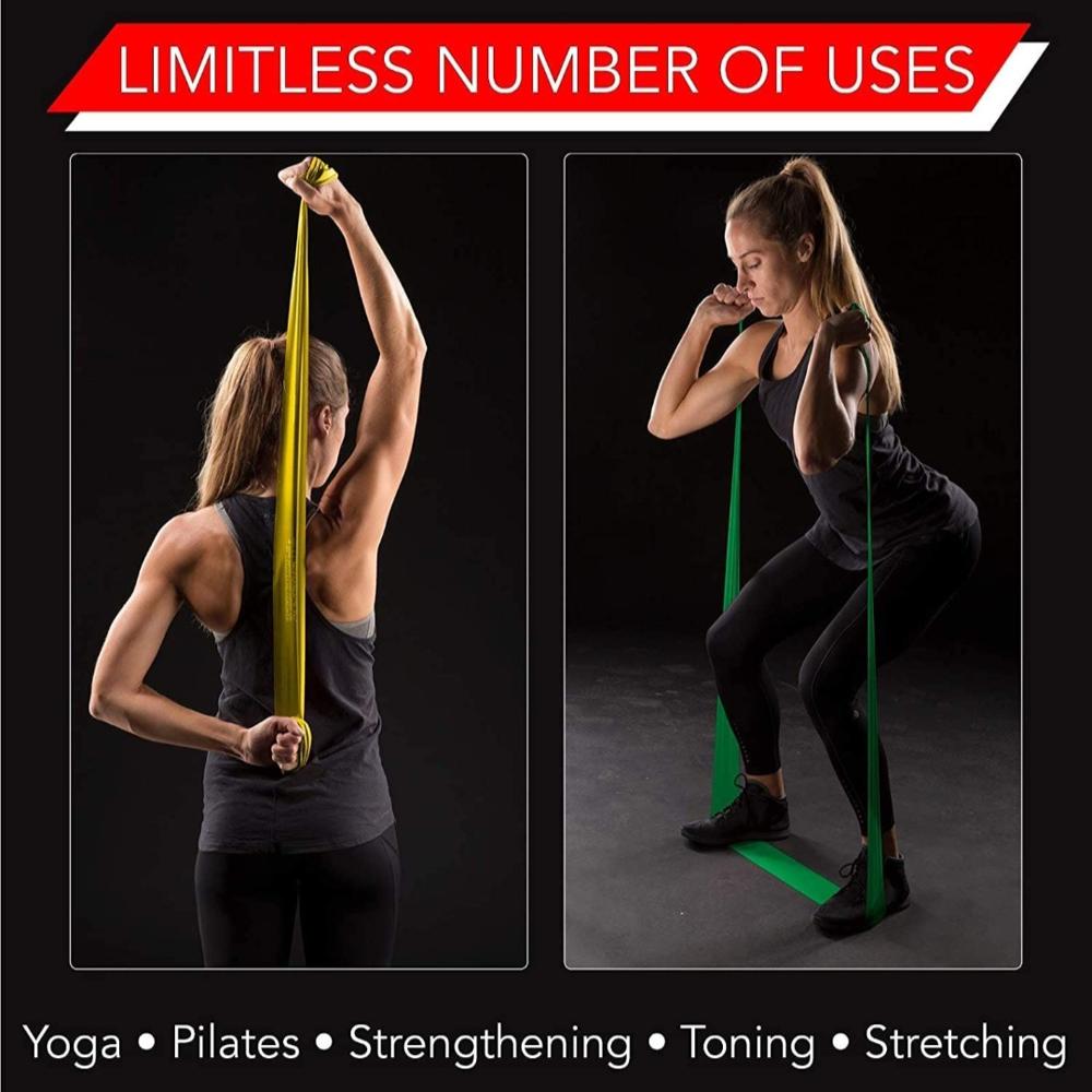 Therapy Yoga Band, Thera Band for Fitness Exerciser, Latex-Free Resistance Band  (Pack of 5)