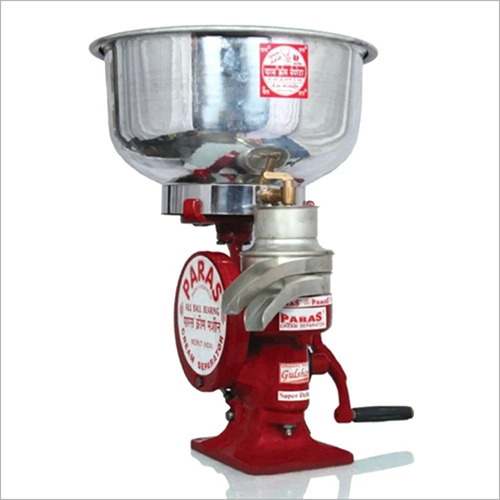 160 Lph Hand Operated Milk Cream Separator Ms Bowl 22 Litres Tank Capacity - Color: Silver