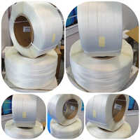 White Polyester Composite Corded Strap - Size: 19mm