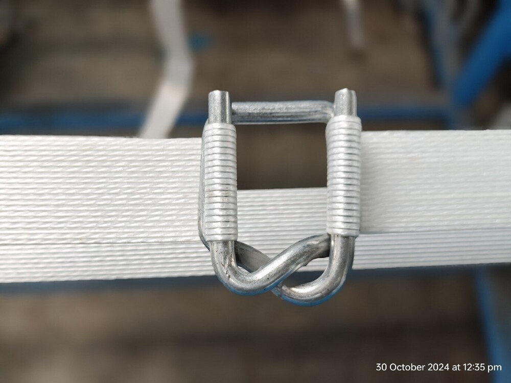 32Mm Polyester Composite Corded Strap - Color: White