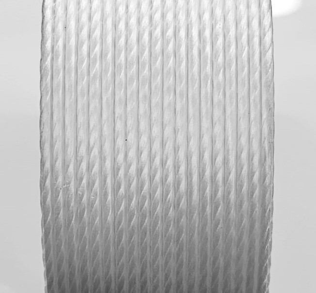 Polyester Corded Composite Strap - Color: White