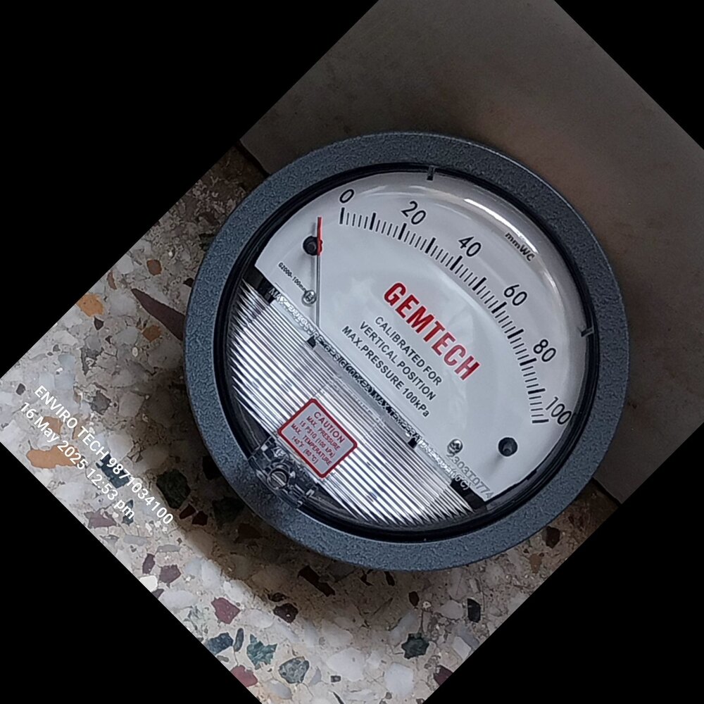 GEMTECH Differential Pressure Gauge 100 MM Dial
