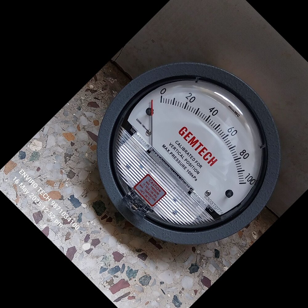 GEMTECH Differential Pressure Gauge 100 MM Dial