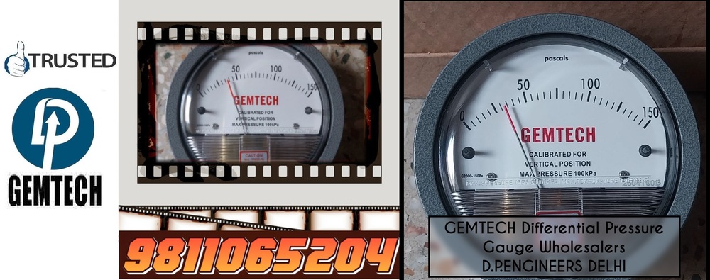 Popular GEMTECH Differential Pressure Gauge Dealers in Delhi NCR INDIA
