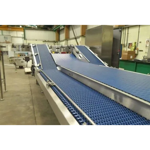 Modular Belt Conveyor - Mild Steel, 250 Volt (V) | Heat-Resistant, Polished Surface Finish, 1-Year Warranty for Industrial Applications