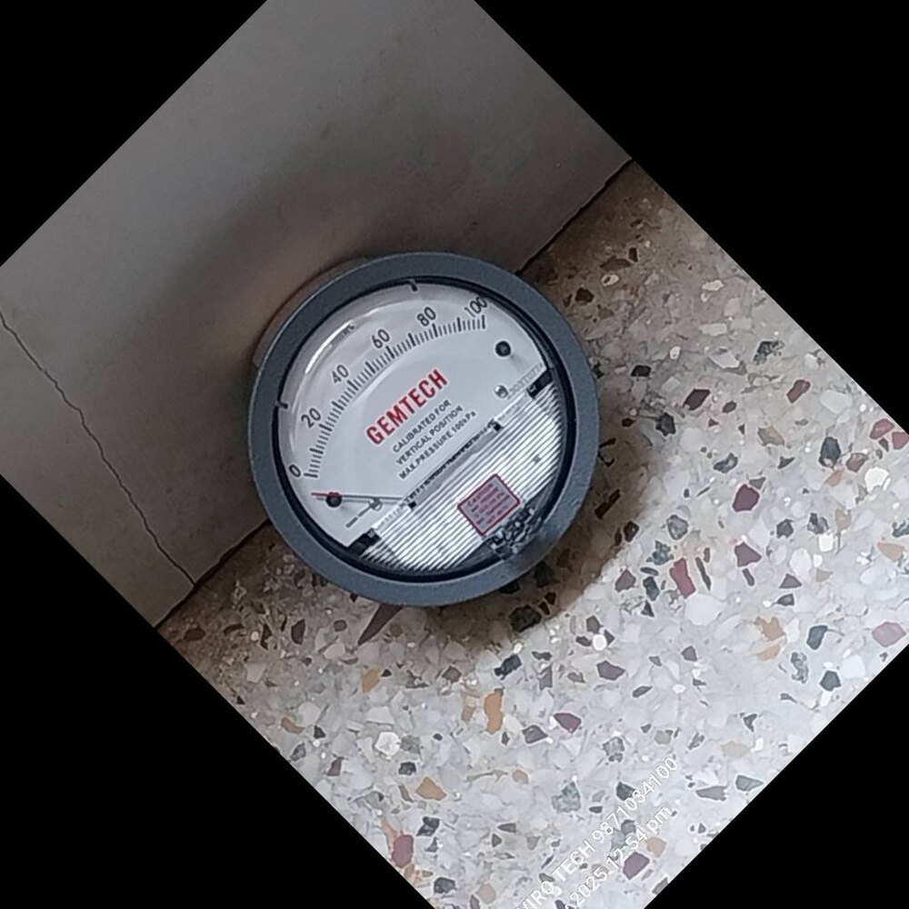 Dial 100 MM / 4 Inch GEMTECH Differential Pressure Gauge