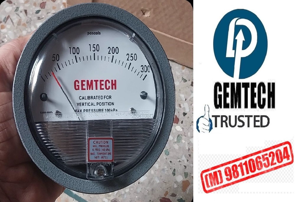 Wholesale GEMTECH Differential Pressure Gauges For Saha Haryana