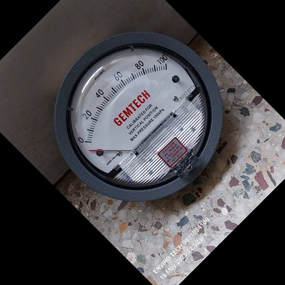 Dial 4 Inch / 100 MM GEMTECH Differential Pressure Gauge