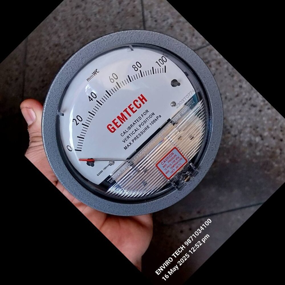 Dial 4 Inch / 100 MM GEMTECH Differential Pressure Gauge