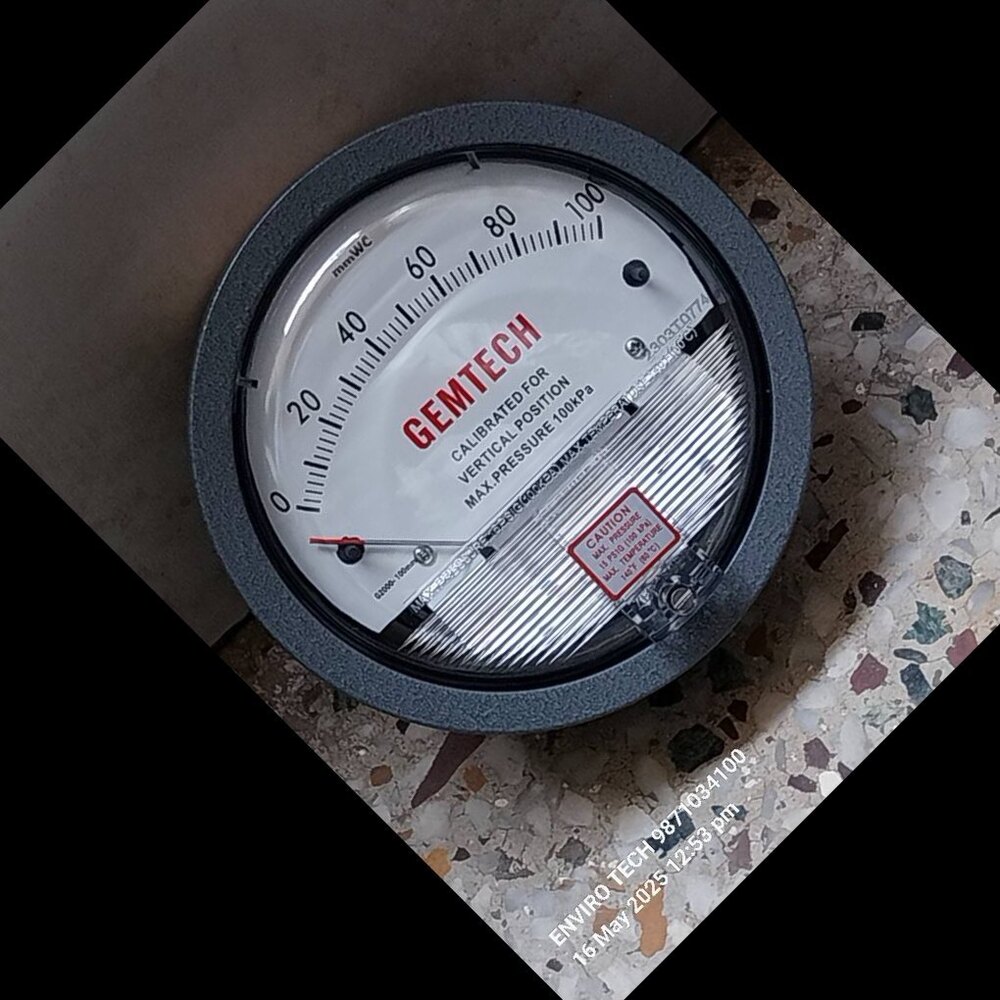 Dial 4 Inch / 100 MM GEMTECH Differential Pressure Gauge
