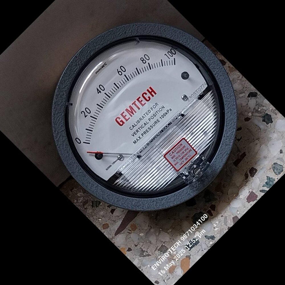 Dial 100 MM GEMTECH Differential Pressure Gauge
