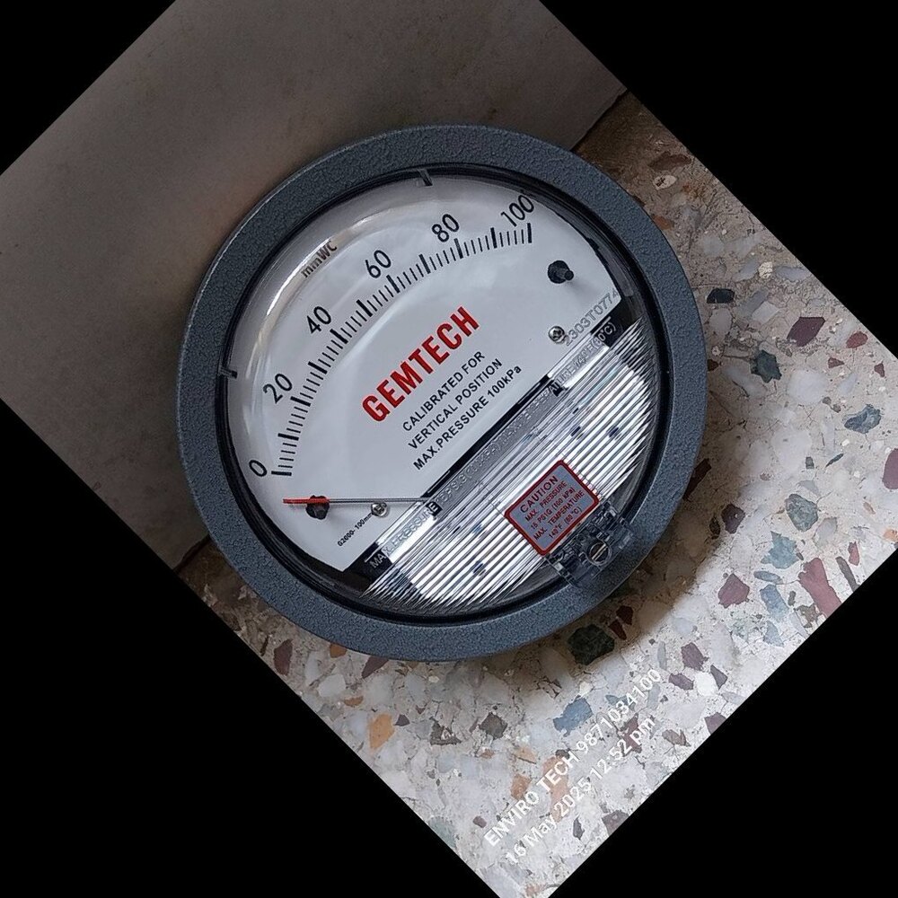 Dial 100 MM GEMTECH Differential Pressure Gauge