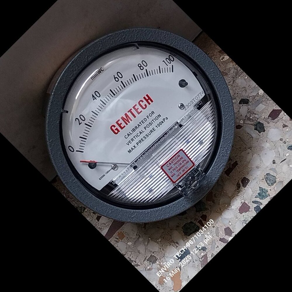 Dial 100 MM GEMTECH Differential Pressure Gauge