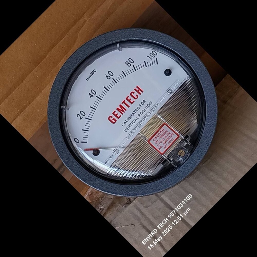 Dial 100 MM GEMTECH Differential Pressure Gauge