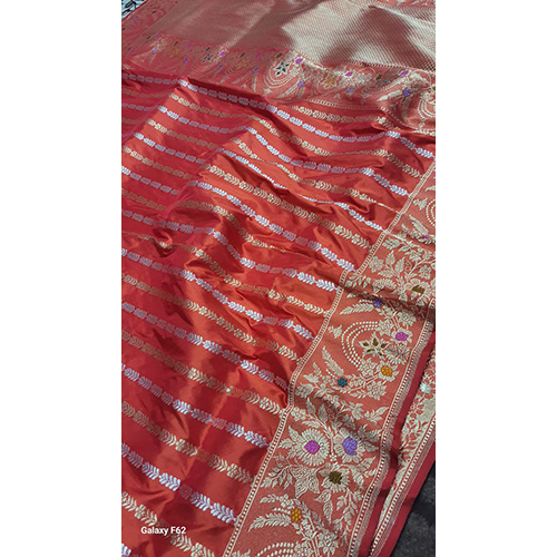 Beautiful Banarasi pure katan by katan silk saree paithani boder handloom kadwa weaving