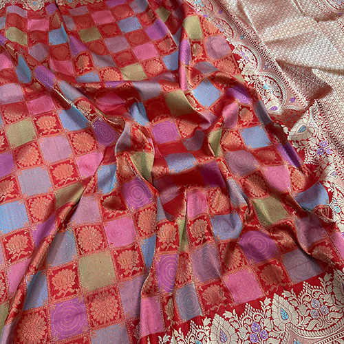 Beautiful Banarasi pure katan silk saree fancy designer handloom kadwa weaving