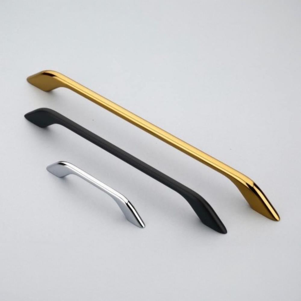 Designer White Metal Cabinet Handle - Zinc Material, 8 Inch Length, Polished Finish | Elegant Standard Design For Versatile Cabinet Fittings