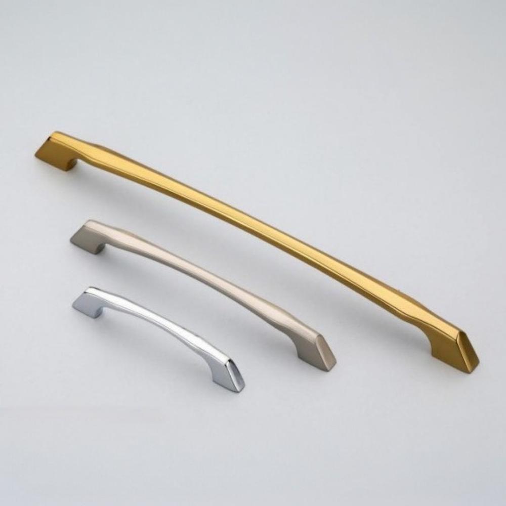 Designer White Metal Cabinet Handle - Zinc Material, 8 Inch Length, Polished Finish | Elegant Standard Design For Versatile Cabinet Fittings