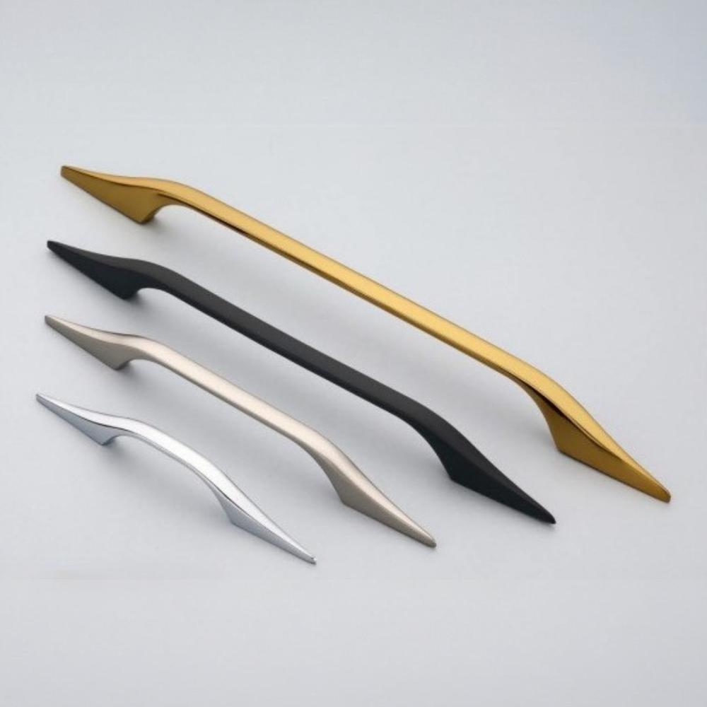 Designer White Metal Cabinet Handle - Zinc Material, 8 Inch Length, Polished Finish | Elegant Standard Design For Versatile Cabinet Fittings