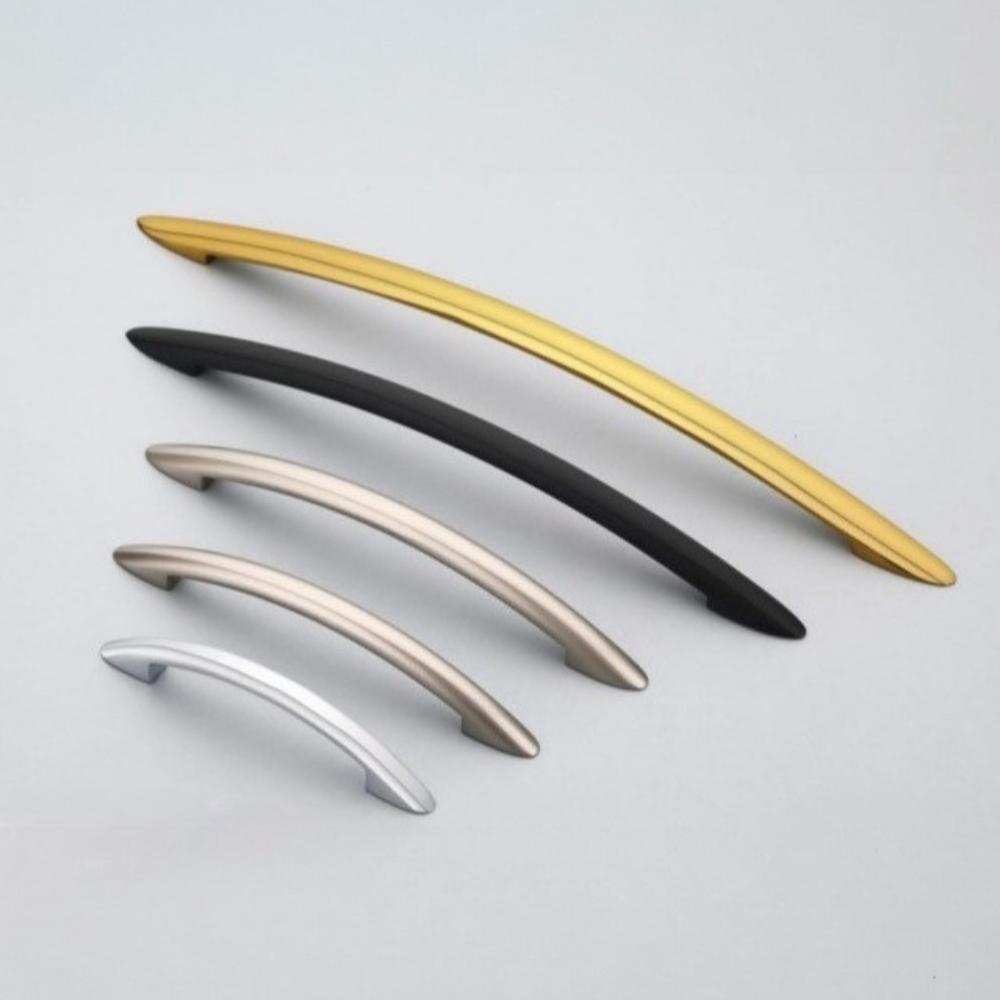 Designer White Metal Cabinet Handle - Zinc Material, 8 Inch Length, Polished Finish | Elegant Standard Design For Versatile Cabinet Fittings