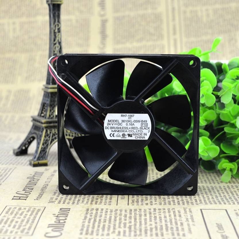 NMB 3610KL-05W-B49 Meiya NMB 24V 0.16A 92*92*25mm inverter fan Cooler  (Black)