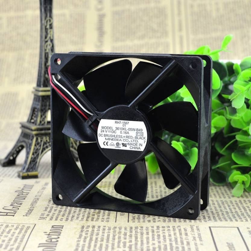 NMB 3610KL-05W-B49 Meiya NMB 24V 0.16A 92*92*25mm inverter fan Cooler  (Black)