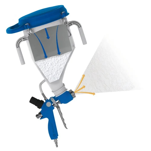 Graco Fast Finish Pressure Boosted Hopper Gun - Color: White And Blue