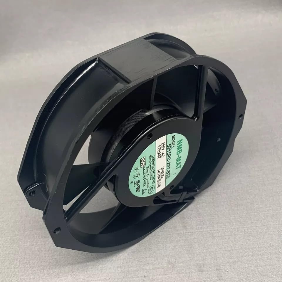 NMB-MAT 5915PC-20T-B30 Axial Fan 200V~AC 50/60Hz 34/33W DC Brushless Air Cooling Fan 2700 RPM 172 * 172 * 38mm 2-Wire