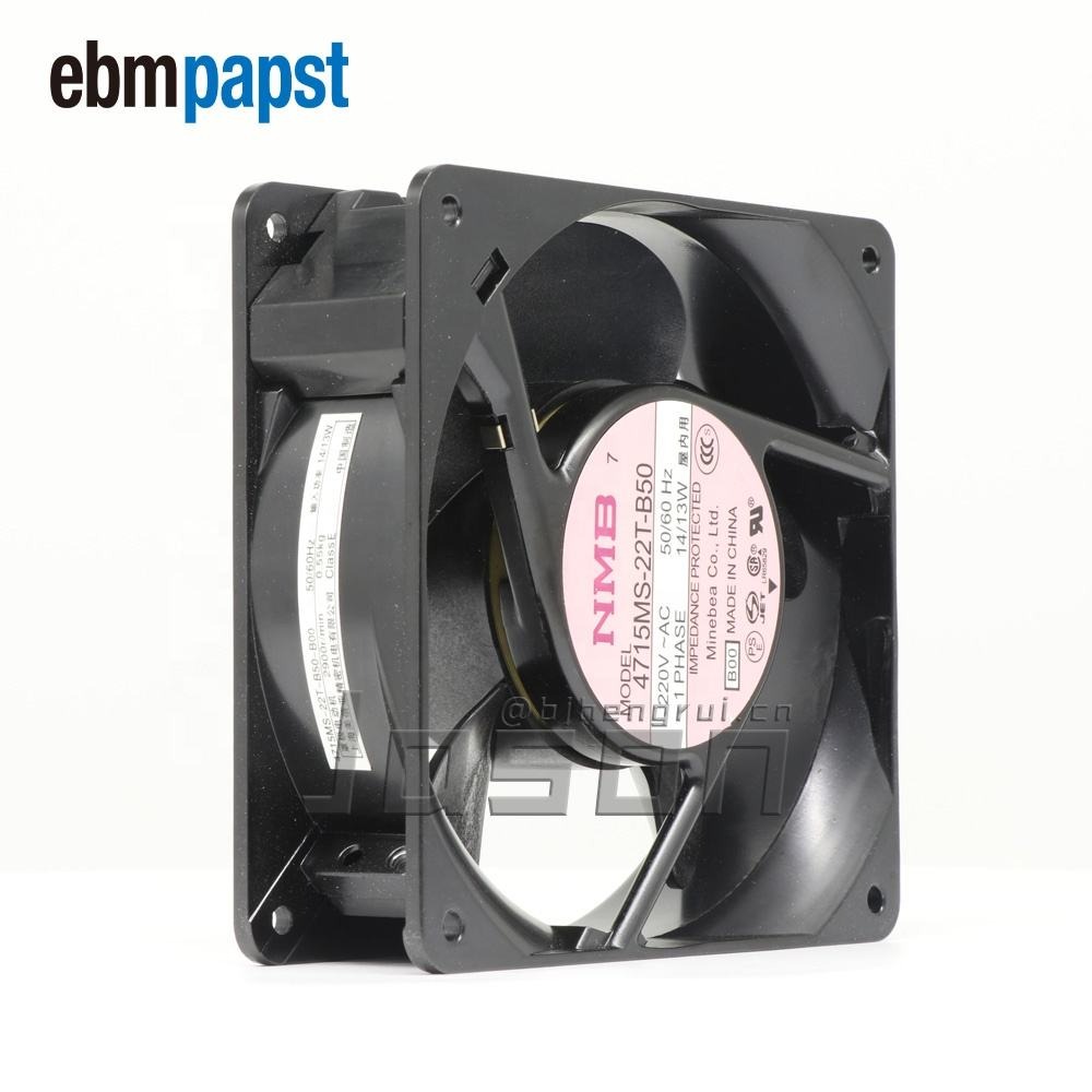 NMB 4715MS-22T-B50 120x120x38mm 12038 220V AC 14W 12CM 2900RPM Ball Bearing Cabinet Axial Cooling Fan for Fuji 37P11 Inverter