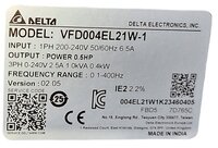DELTA EL-W VFD004EL21W-1