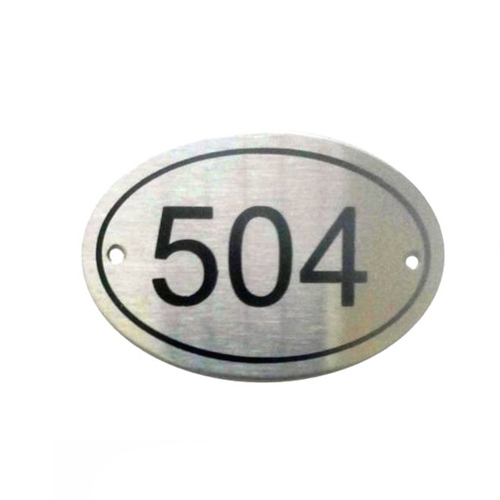 4 X 3Inch Steel Etching Room No - Color: As Per Availability
