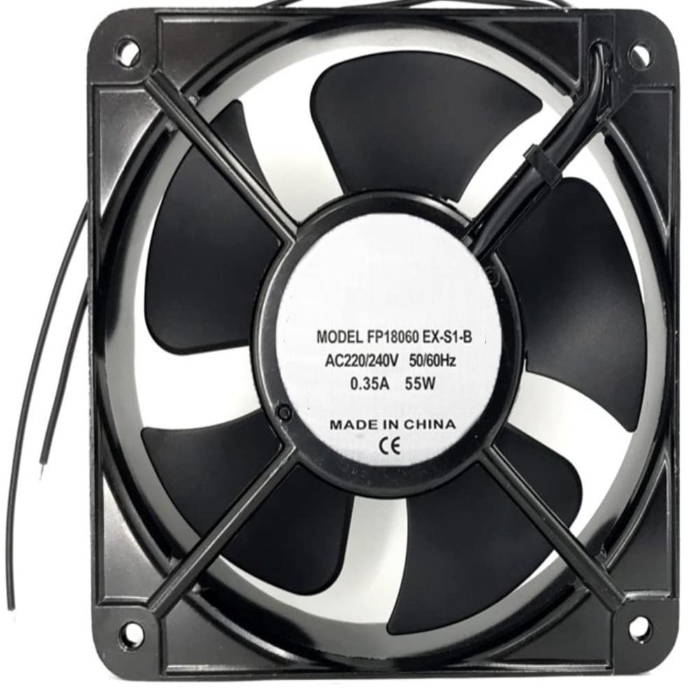 FP18060 EX-S1-B 220/240V 0.35A 55W 180X180X60MM 2-Wire Cooling Fan