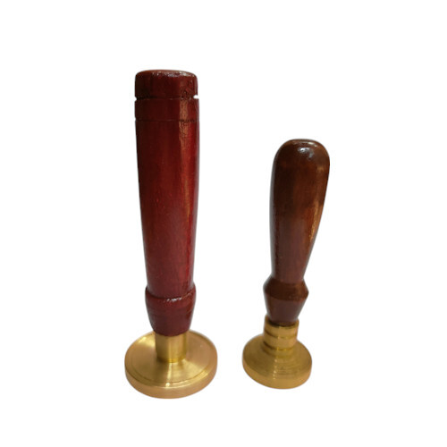 Brass Seal With Wooden Handle