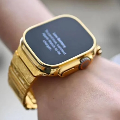 Gold Plated I8 Ultra Smart Watch - Color: Golden