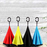 Manual 2 Fold Reverse Umbrella - Color: Variant Available